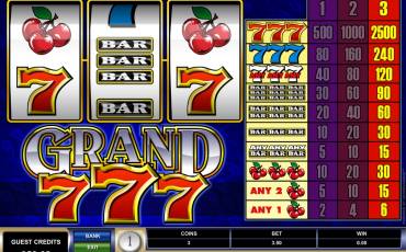 Grand 7’s pokie NZ