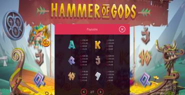 Hammer of Gods: Payout table