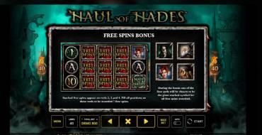 Haul of Hades: Freespins and/or respins