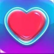 Red heart symbol in Hearts Highway pokie