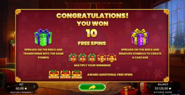 Holly Jolly Bonanza 2: Free spins and/or respins