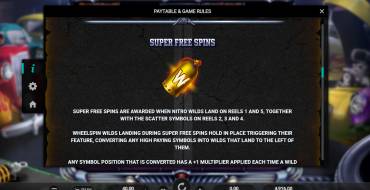 Hot Rod Racers: Free spins and/or respins