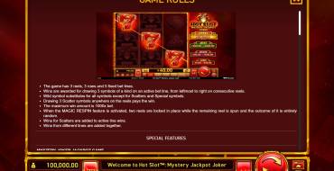 Hot Slot: Mystery Jackpot Joker: Rules