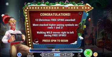 Invading Vegas: Las Christmas: Free spins