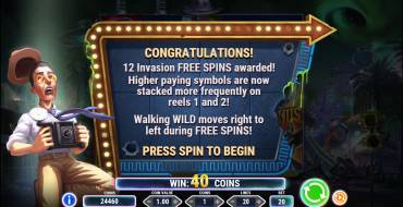 Invading Vegas: Free spins