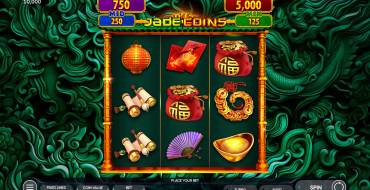 Jade Coins: The main screen of the game