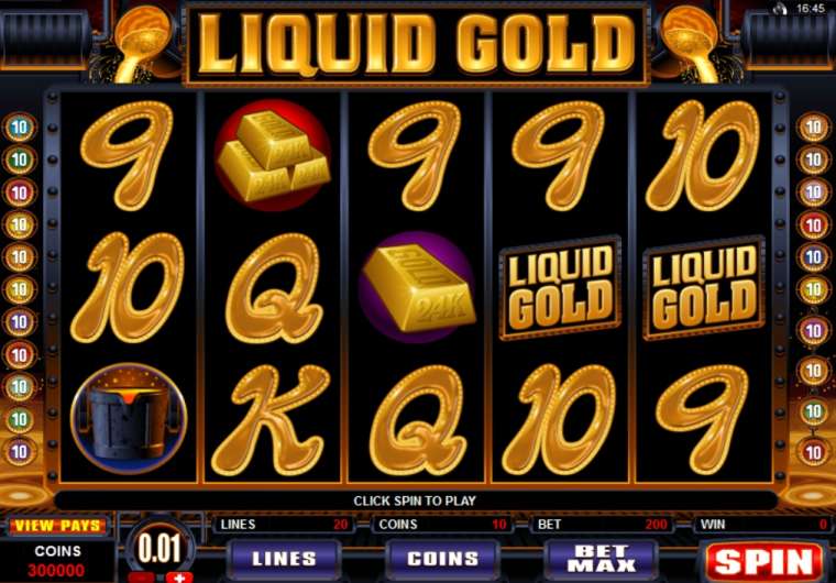 Play Liquid Gold pokie NZ