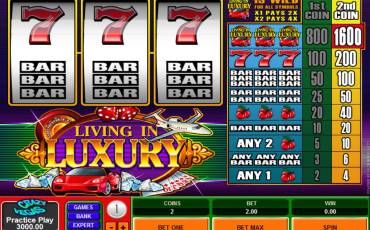 Living in Luxury pokie NZ