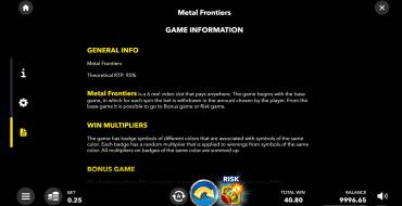 Metal Frontiers: Rules