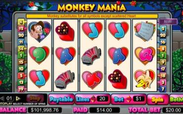 Monkey Mania pokie NZ