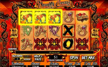 Noughty Crosses pokie NZ