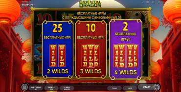 Oriental Dragon: Free spins and/or respins