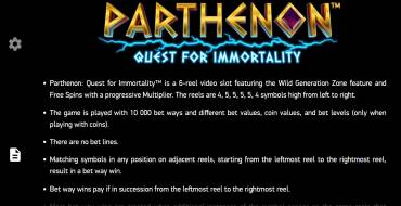 Parthenon Quest for Immortality: Rules