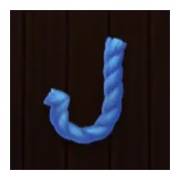 J symbol in Pirate Sharky pokie