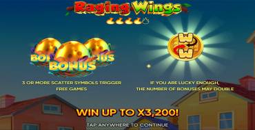 Raging Wings: Slot machine