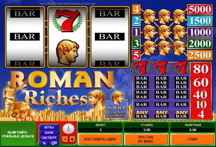 Play Roman Riches pokie NZ