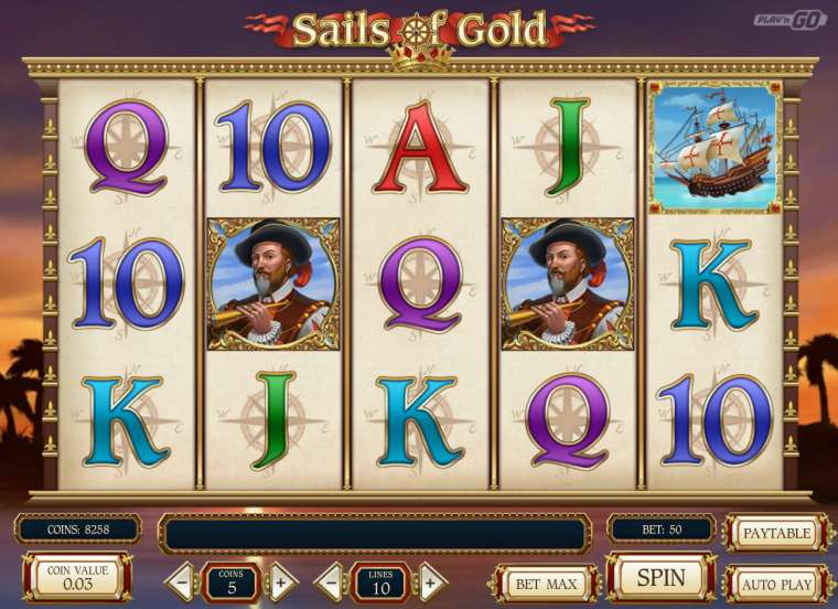 Play Sails of Gold pokie NZ