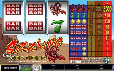 Sizzling Scorpions pokie NZ