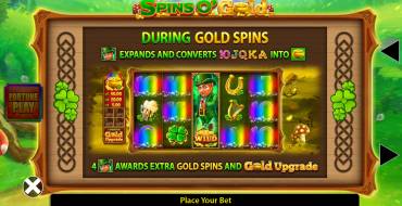 Spins O' Gold Fortune Play: Free spins and/or respins