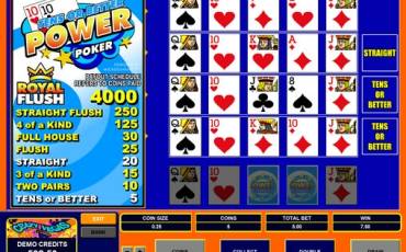 Tens or Better Power Poker online