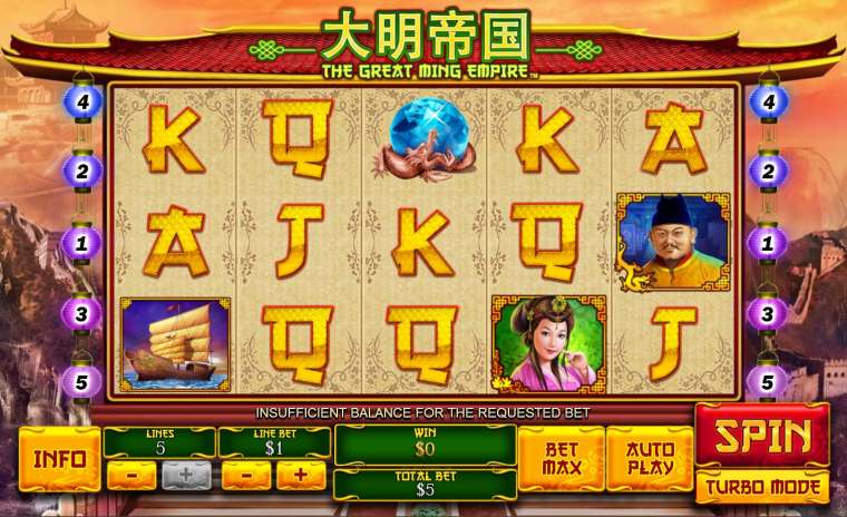 Play The Great Ming Empire pokie NZ