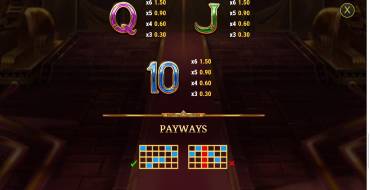 Tomb of Gold: Payout table