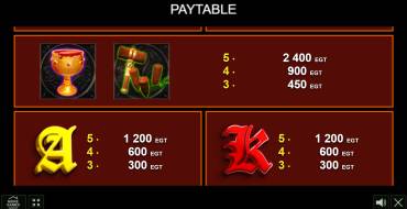 Vampire Night: Payout table