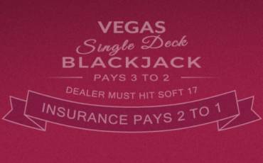 Vegas Single Deck Blackjack online