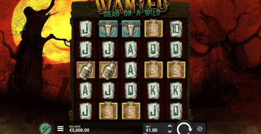 Wanted Dead or a Wild: Slot machine