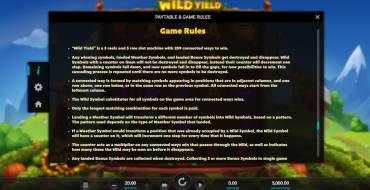 Wild Yield: Rules