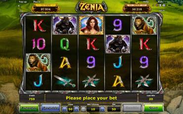 Zenia: Queen of War pokie NZ